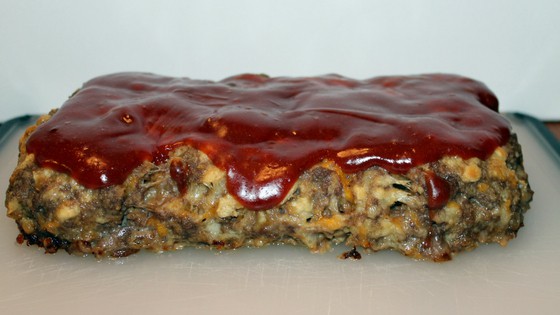 meatloaf placed on a cutting board to serve