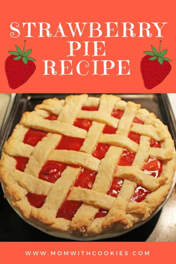 Strawberry lattice pie made with frozen strawberries