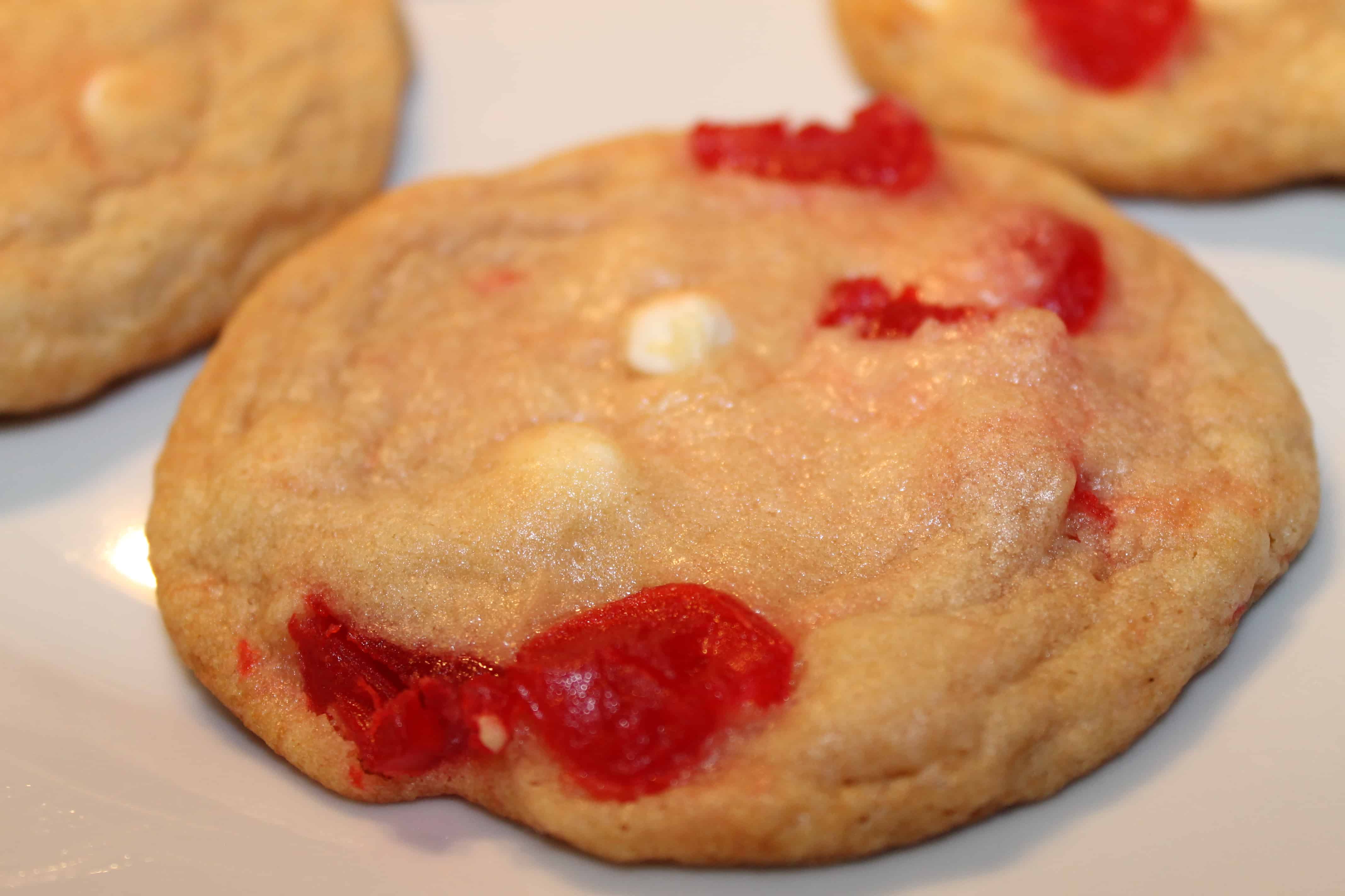 White Chocolate Chip Cookies With Maraschino Cherries Mom With Cookies