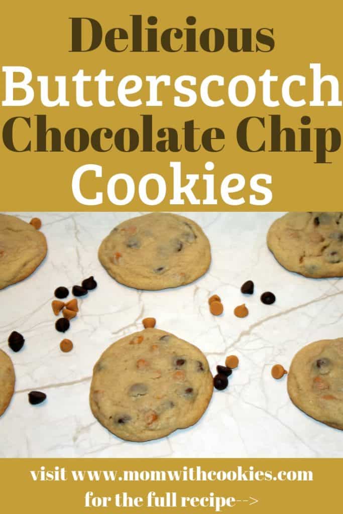 Chocolate Chip and Butterscotch Chip Cookies - www.momwithcookies.com #chocolate #butterscotch #chocolatechip #butterscotchchip #chocolatechipcookies #butterscotchchipcookies #chocolatechipcookiesrecipe #butterscotchchipcookiesrecipe #chocolatechipbutterscotchchipcookies #chocolatechipbutterscotchchipcookiesrecipe