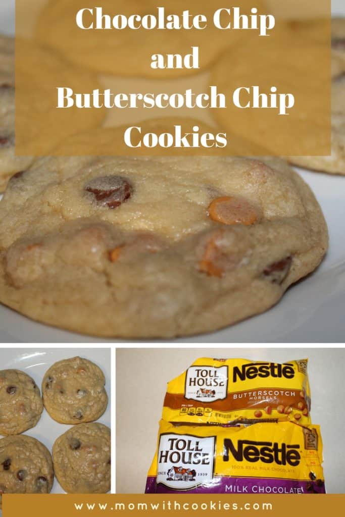Chocolate Chip and Butterscotch Chip Cookies - www.momwithcookies.com #chocolate #butterscotch