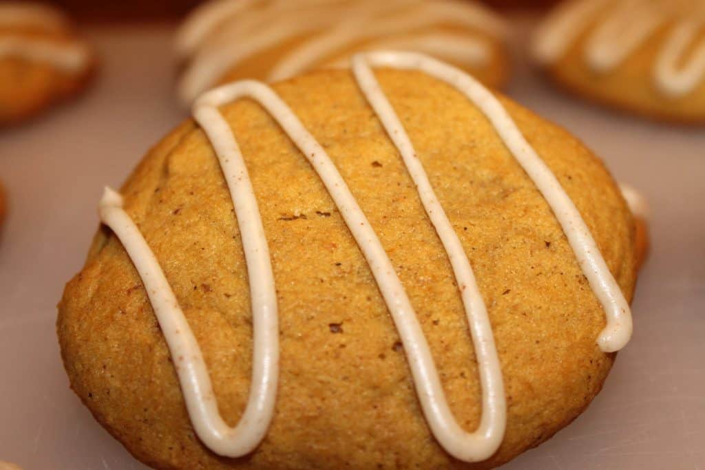 easy pumpkin cookies with brown butter icing.