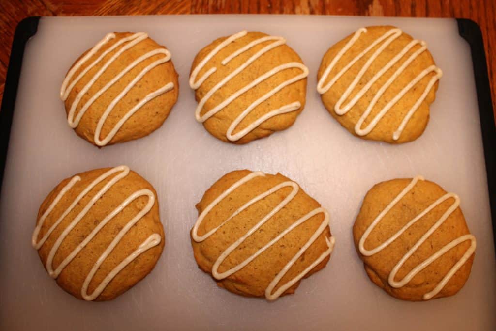 Best pumpkin cookies with brown butter icing on top.