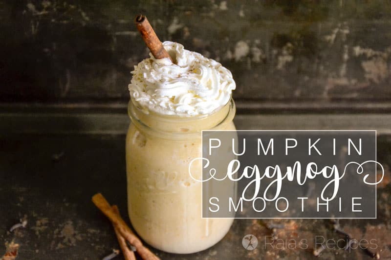 a mason jar with pumpkin eggnog