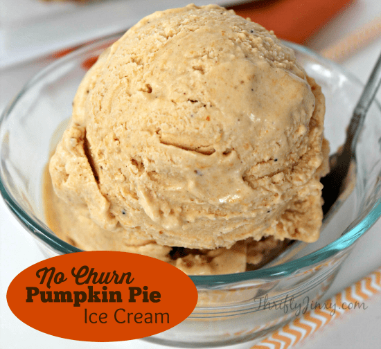 a bowl of pumpkin pie ice cream