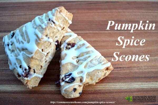 pumpkin spice scones on a cutting board