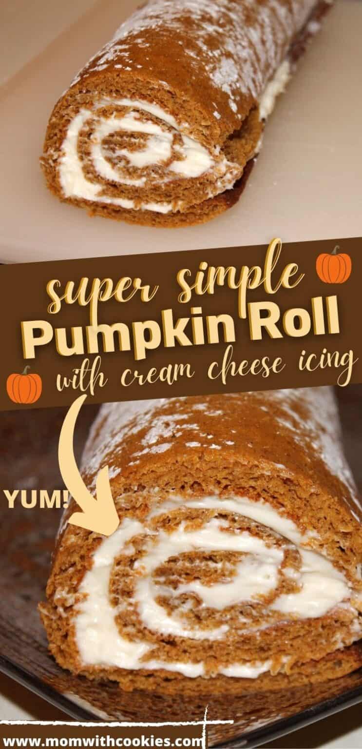 easy pumpkin roll recipe mom with cookies