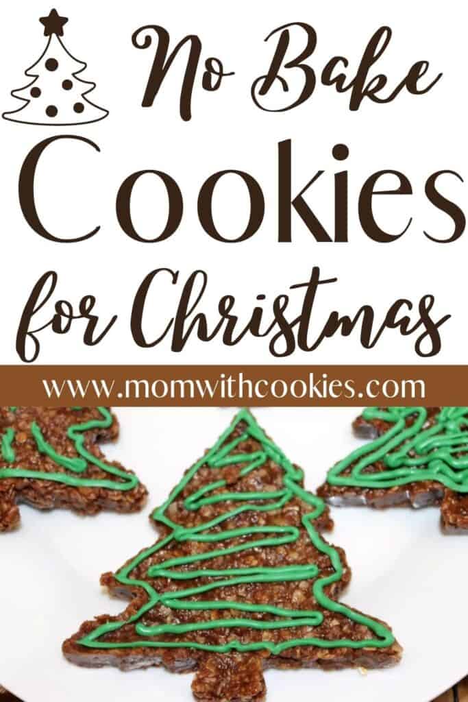 no bake cookie shaped like a Christmas tree