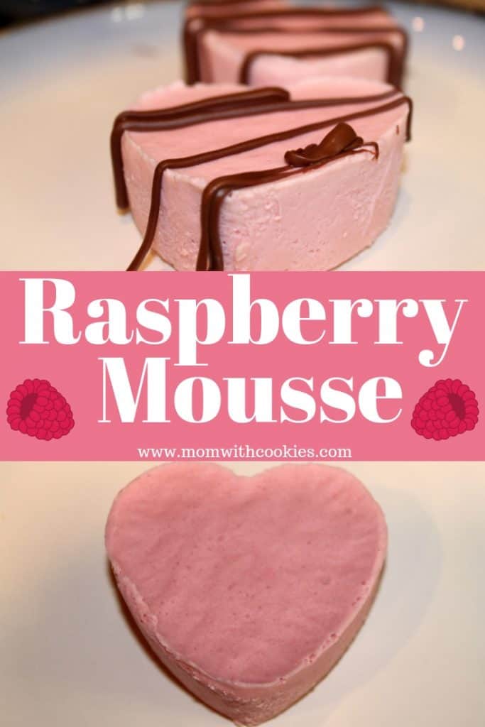 Raspberry mousse shaped like a heart #mousse #raspberry #raspberrymousse #recipe