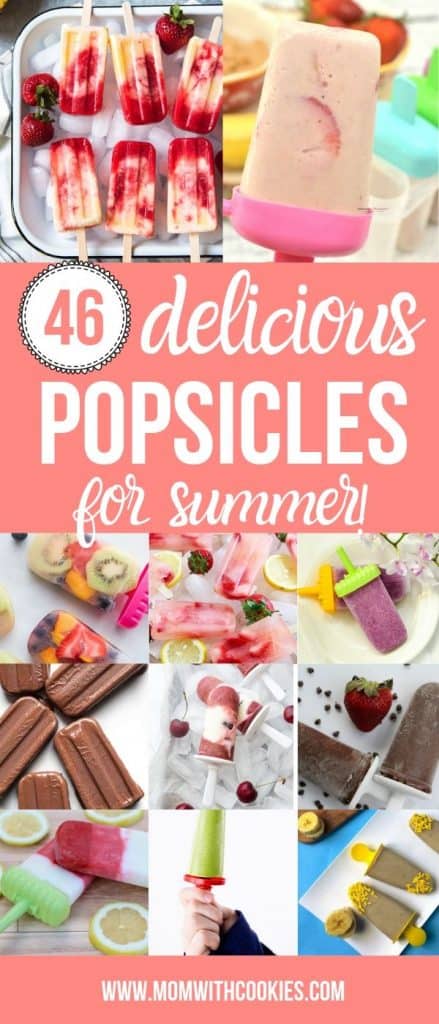 Collage of the most delicious popsicles recipes.