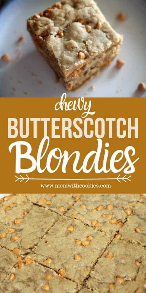 butterscotch blondies made with browned butter