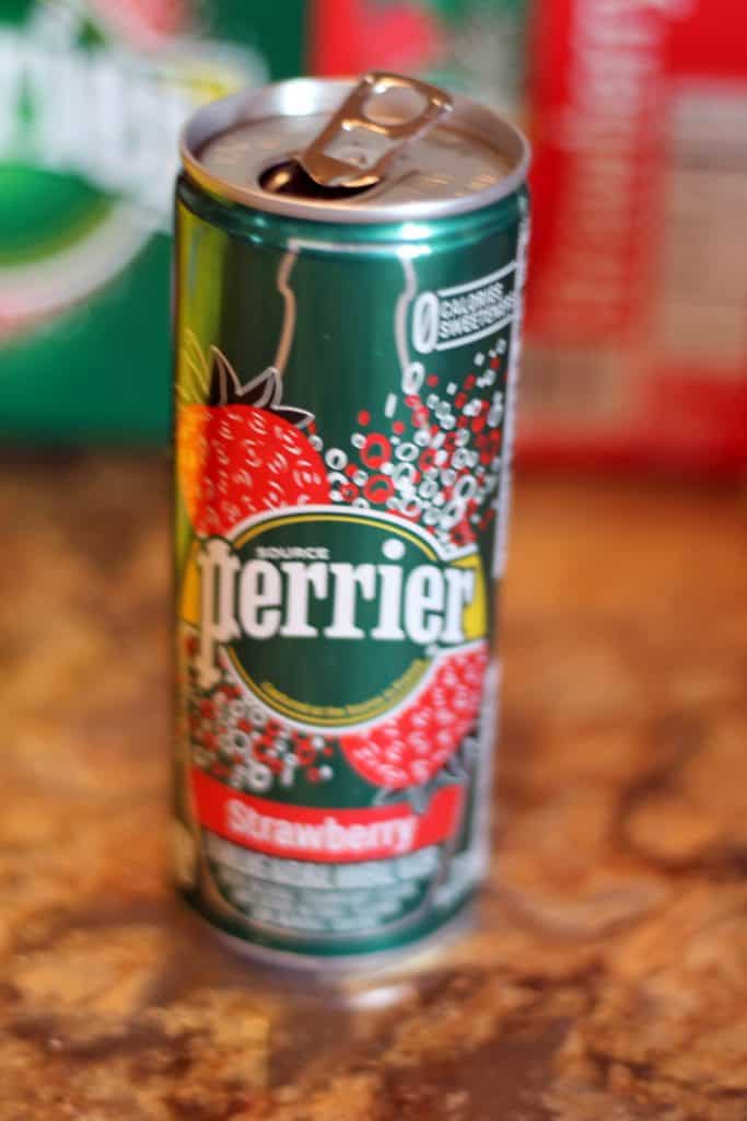 Strawberry Perrier sparkling water
