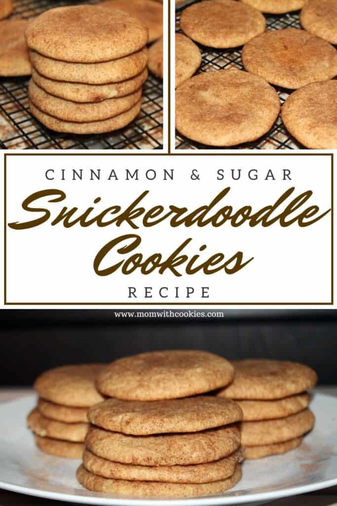 collage of snickerdoodle cookies