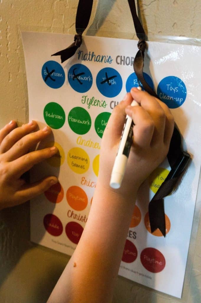 a moms take diy chore chart Laminated DIY chore chart