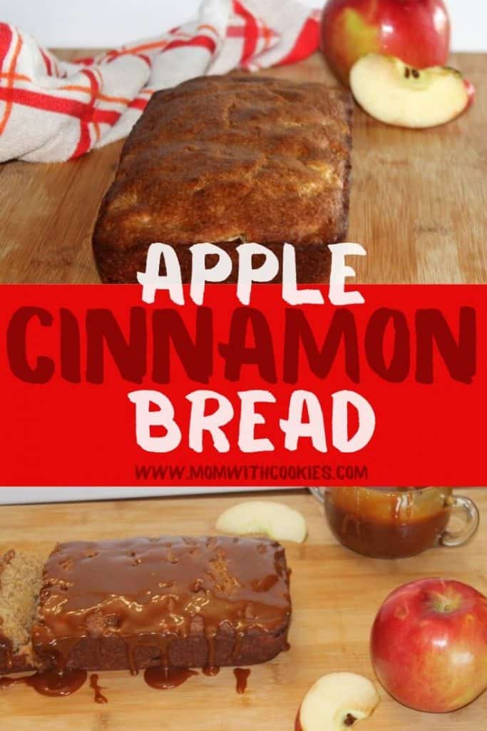 collage of apple cinnamon bread