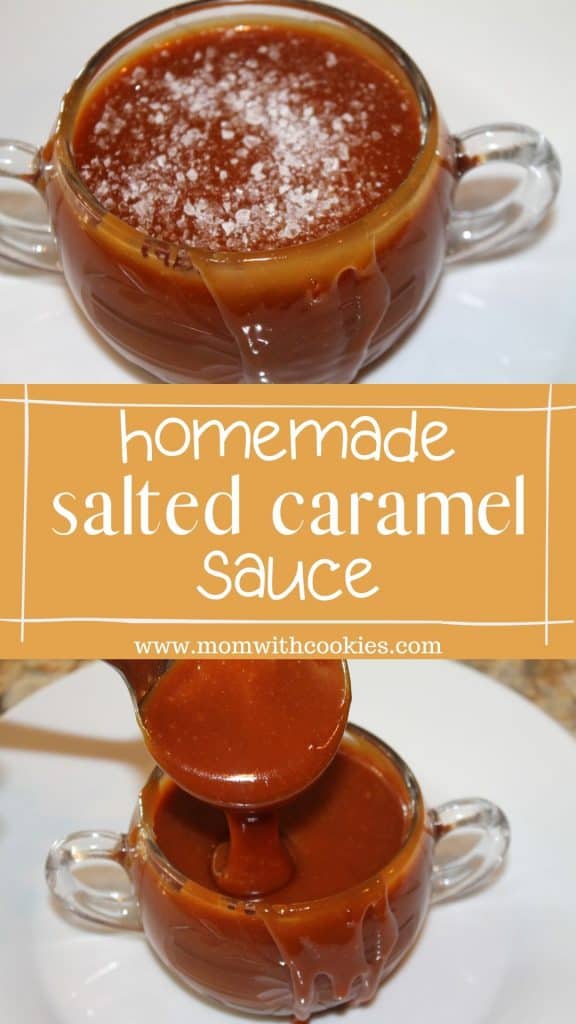 brown butter salted caramel sauce collage for Pinterest sharing