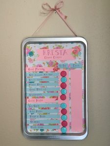 DIY magnetic chore chart for kids