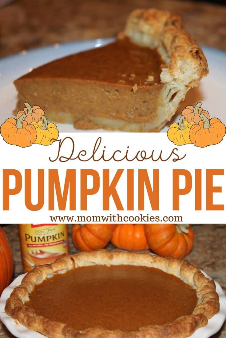 collage of a delicious pumpkin pie 