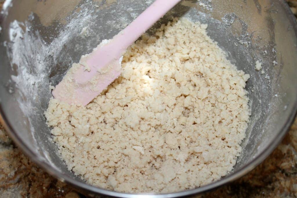 crumbly shortbread cookie dough