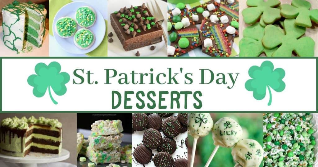 A bunch of different St Patricks Day Desserts