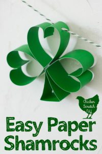 green paper shamrock