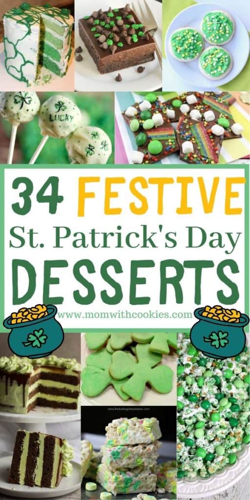 Festive St. Patricks Day sweets, treats, and desserts