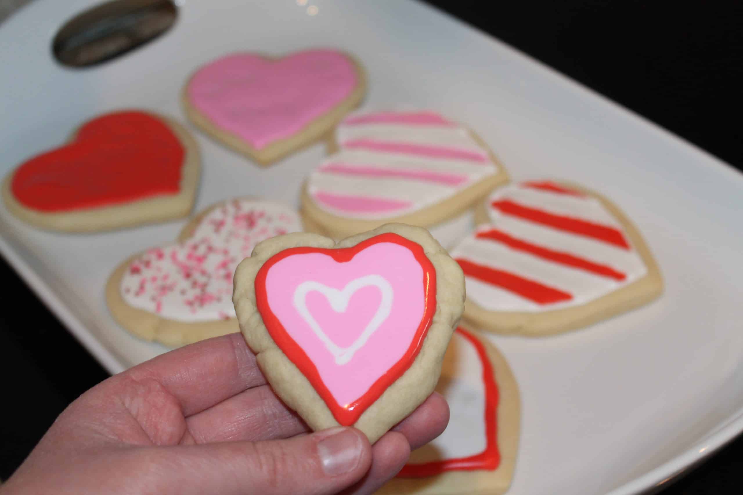 fun heart cookies for Valentines day