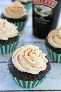 chocolate guinness cupcakes with bailey's frosting