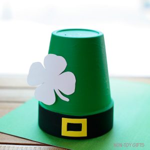 clay pot leprechaun hat craft