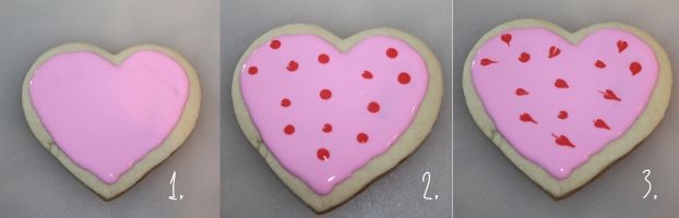 pink and red heart cookies