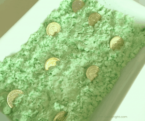 diy green leprechaun snow