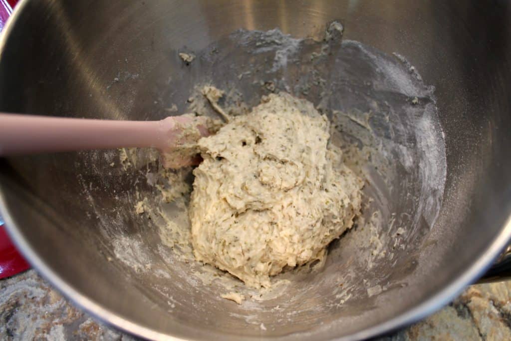 bread dough finished mixing