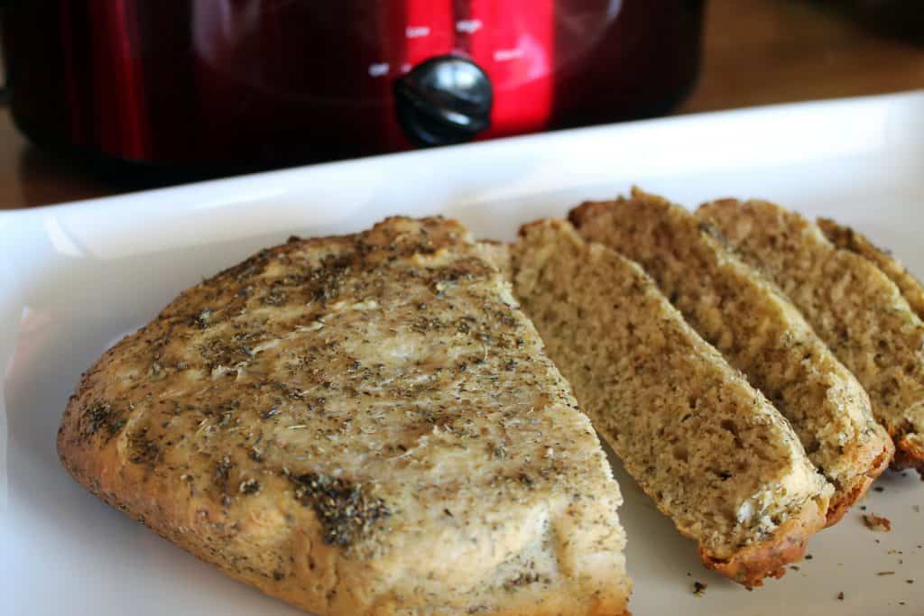 freshly baked focaccia bread