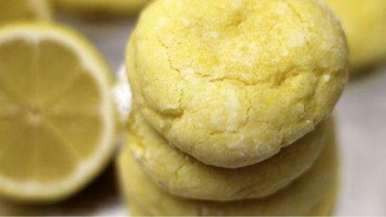 sweet lemon crinkle cookies