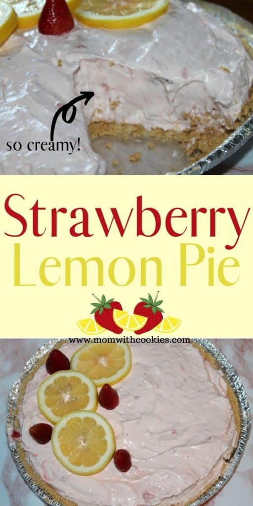 creamy strawberry lemon pie