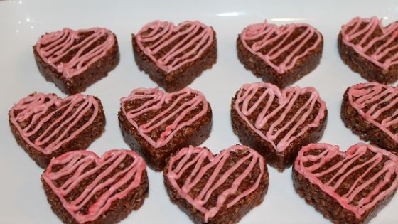 heart shaped chocolate no bake cookies