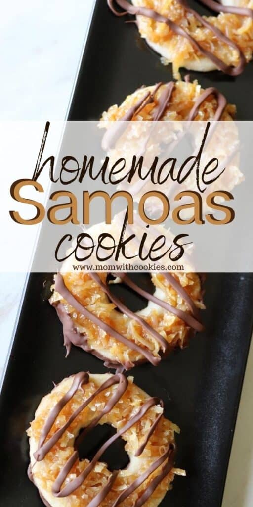 a plate with homemade samoas cookies